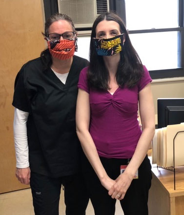 NYC admin hospital staff wearing masks